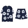 Denim Tears Set T-Shirt and Shorts Dark Blue